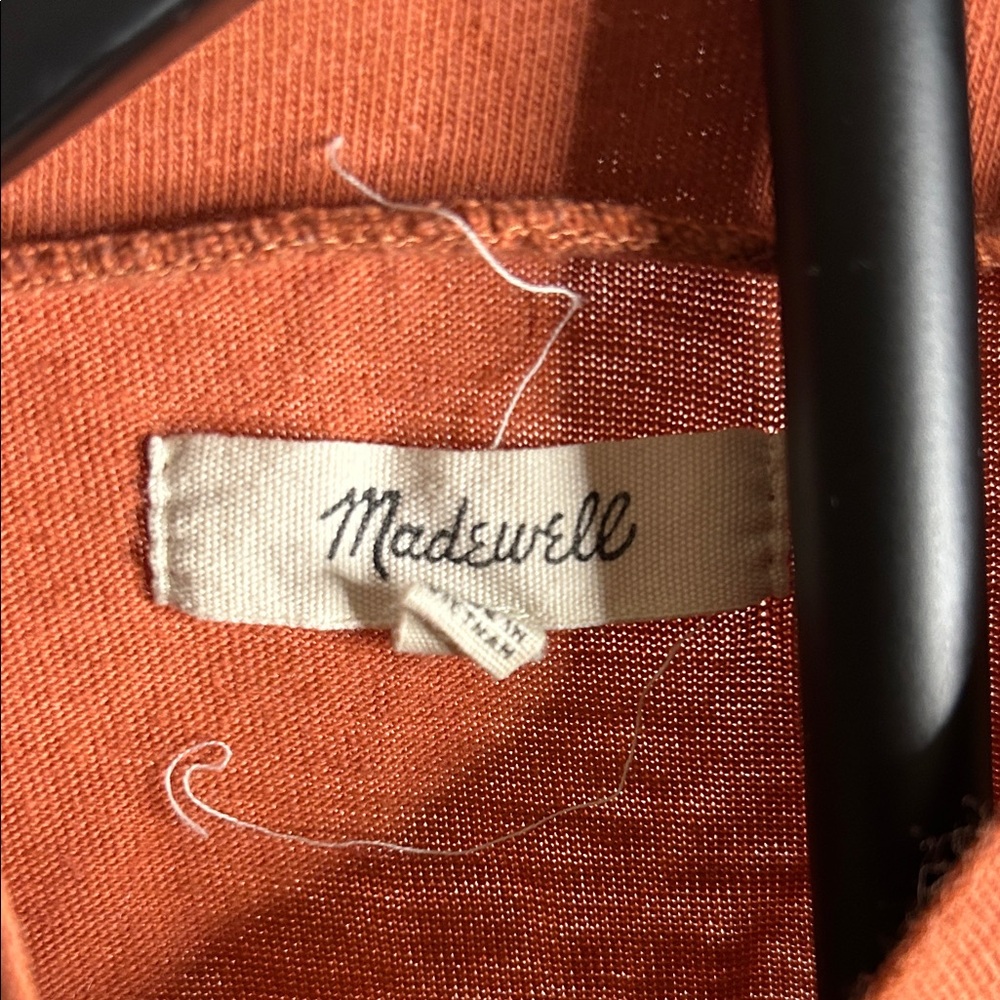 Madewell Sleeveless Burnt Orange Muscle Tee - Picture 2 of 6